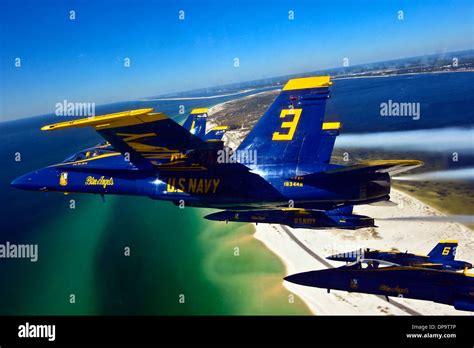 Pilots Of The Us Navy Blue Angels Fly In A Delta Formation During A