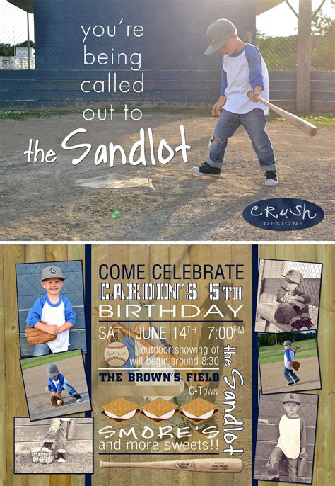 Sandlot Party Invite Thomas Birthday Parties Baseball Birthday Party