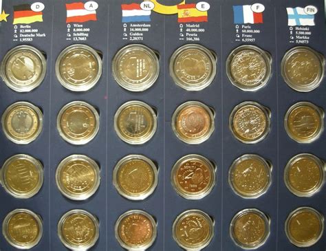 Europe Euro Coin Collection First 12 Euro Countries Complete In A