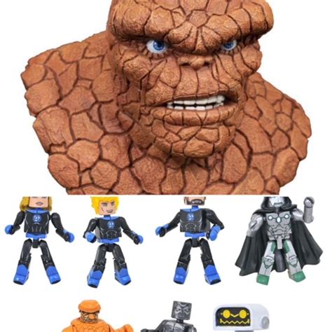 Marvel Minimates Fantastic Four Figures Box Set And Legends In 3d Thing
