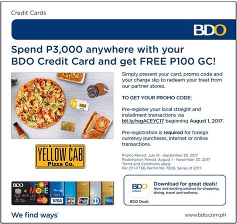Fees & charges p150 / month p75 / month p1,250 or us$35 per returned check / 5% of the total remaining balance or p300, whichever is higher p400 for each card Manila Life: Shop. Choose. Redeem. with your BDO Credit Cards