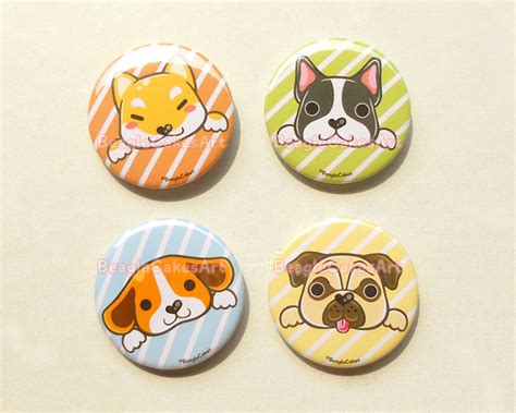 Cute Dogs Pinback Buttons Animal Pins Animal Badge