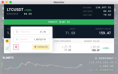 Coinstats is a crypto portfolio tracker that allows setting up and tracking portfolio manually as well as by syncing wallets and exchanges. Moonitor - Desktop Cryptocurrency Portfolio Tracker (macOS ...