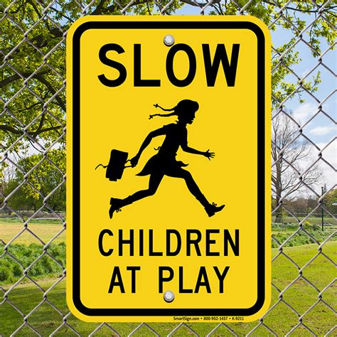 Slow Children At Play Sign Traffic Speed Limit Signs Sku K 9211