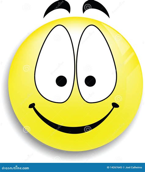 A Happy Smiley Face Button Stock Vector Illustration Of Vector 14267645