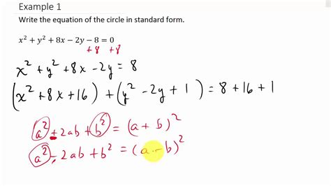 Move all terms containing variables to the left side of the equation. General Form Standard Equation Of A Circle - slideshare