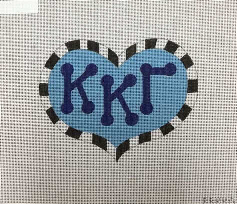 Kappa Kappa Gamma Large Heart Canvas Heart Canvas Canvas