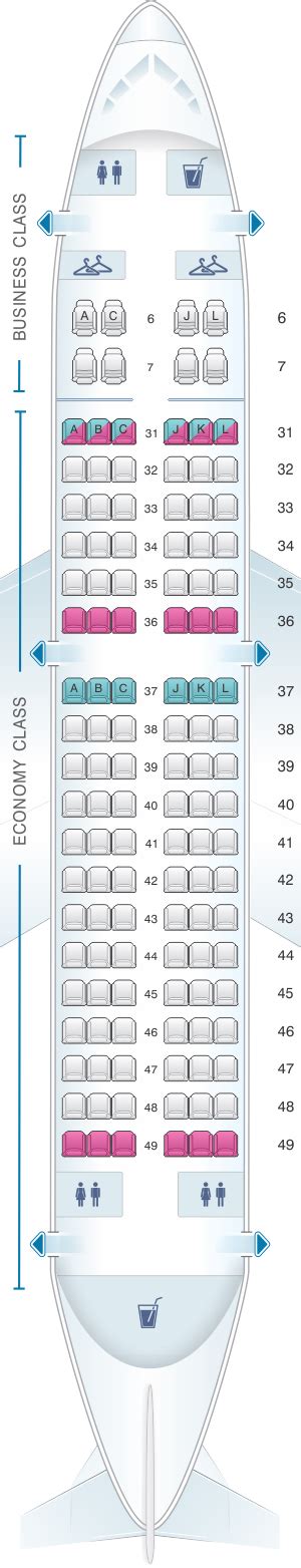 Seat Map China Eastern Airlines Airbus A319 100
