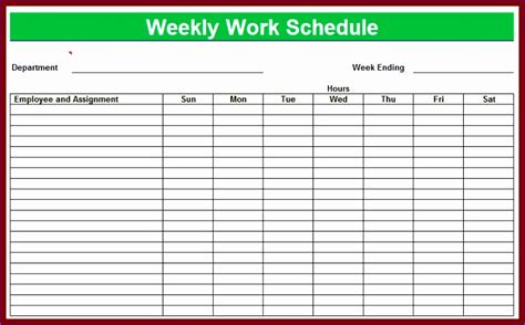 9 Weekly Employee Shift Schedule Template Excel Excel Templates