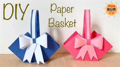 How To Make A Paper Basket In 5 Mins L Super Easy Youtube