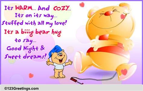 A Warm And Cozy Hug Free Good Night Ecards Greeting Cards 123 Greetings
