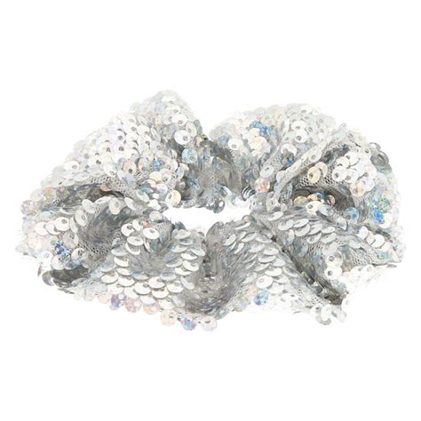 Holographic Sequin Hair Scrunchie Claires