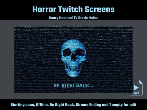 Horror Twitch Overlays Starting Soon Halloween Stream Haunted