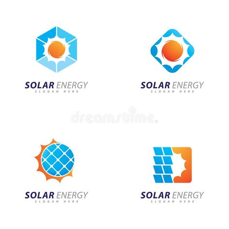Sun Energy Logo Design Template Creative Solar Panel Energy Electric