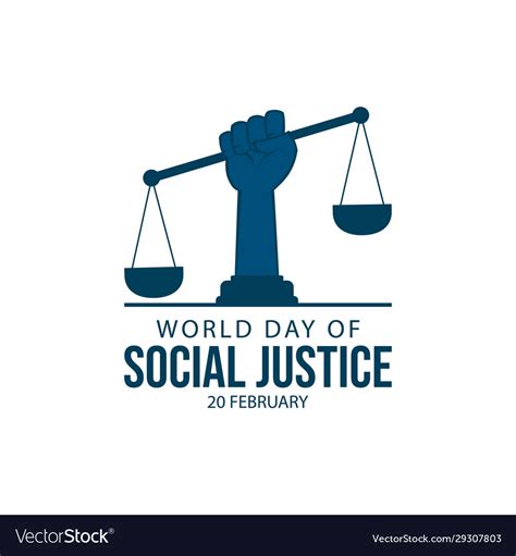 World Day Social Justice Image Royalty Free Vector Image