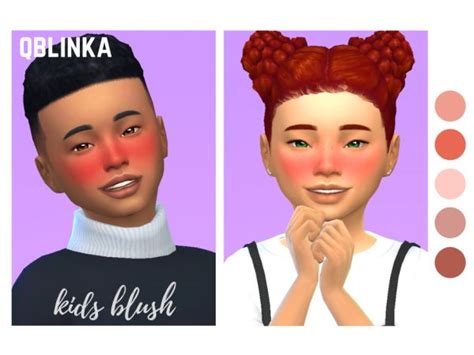 Qblinkas Kids Blush Sims 4 Maxis Match Blush