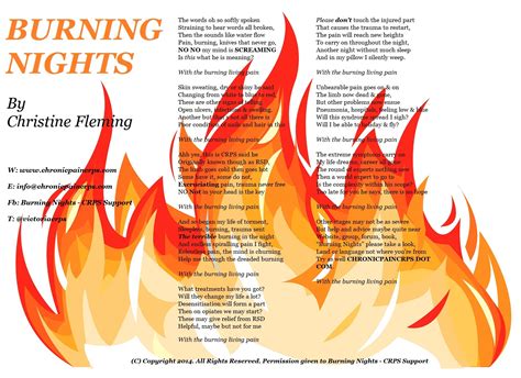 Burning Nights CRPS Burning Nights Poem | Burning Nights CRPS