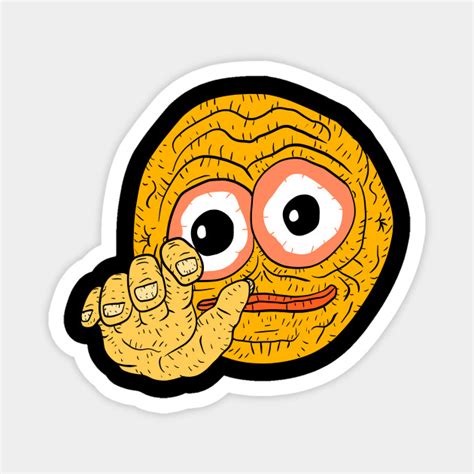 Cursed Hand Emoji Scary And Funny Smiley Face Cursed Magnet