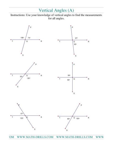 Vertical Angles A
