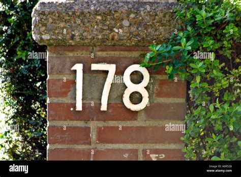Number 178 On A Building Stock Photo Alamy