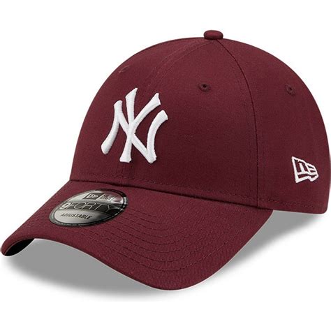 New Era Curved Brim 9forty League Essential New York Yankees Mlb Maroon