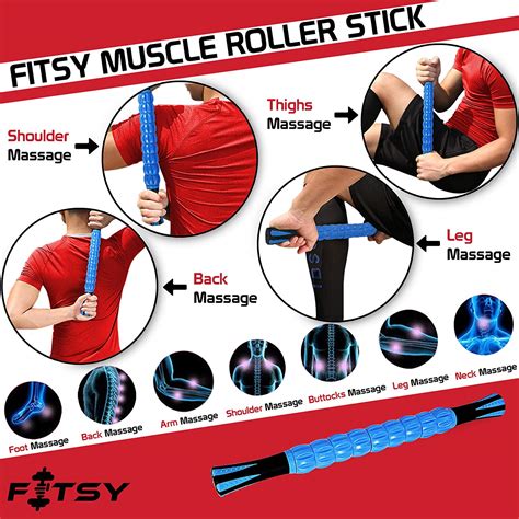 Fitsy 3 In 1 Trigger Point Foam Roller Set Muscle Rollers Set