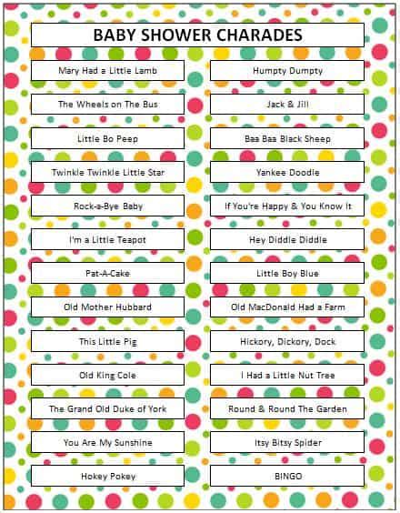 Nursery Rhyme Game Charades Moms And Munchkins