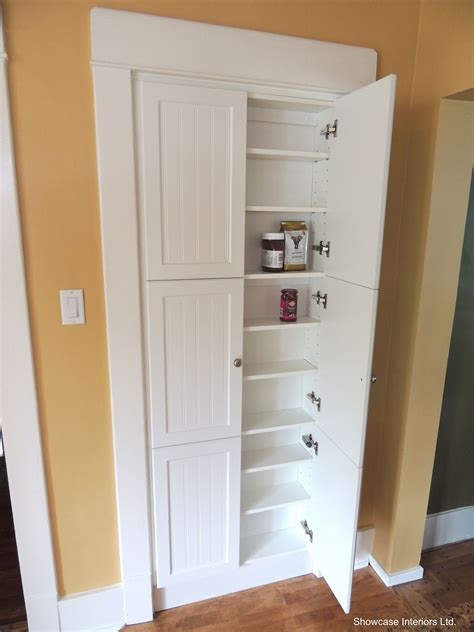 Even the pantry door is hidden things in your. A shallow pantry cabinet in place of the pre-existing ...