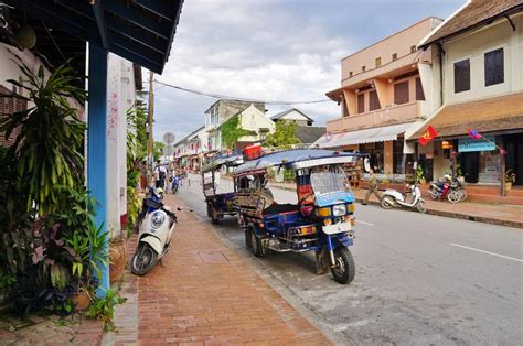 The Main Street In Luang Prabang Laos Editorial Photo Image Of Travel Main