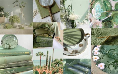 The Best 30 Green Aesthetic Collage Sage Green Desktop Wallpaper Ebpoiay