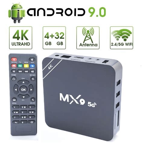 Tv Box Mx9 5g Oem Android 9 4g Ram32g Rom Wifi 24g Hevc H265
