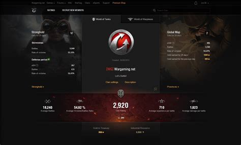 Clan Profile Redesign Clan Wars World Of Tanks