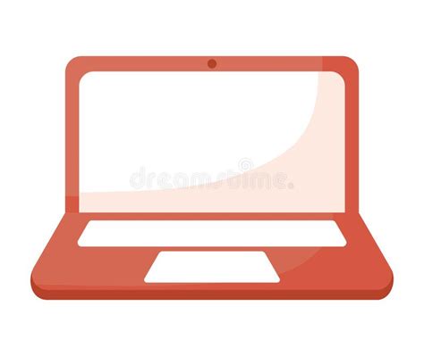 Laptop Computer In Field Kawaii Character Stock Vector Illustration