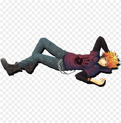 Free Download Hd Png Lying Down By Sabinaa Pluspng Anime Boy Laying