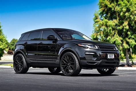 Land Rover Evoque Black With Asanti Abl 21 Aftermarket Wheels Wheel Front