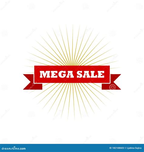 Mega Sale Tag Special Offer Big Sale Discount Best Price Mega Sale