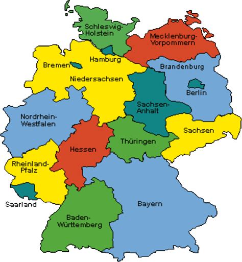 Harta Harta Germaniei Pe Landuri Karte Deutschland Deutschlandkarte