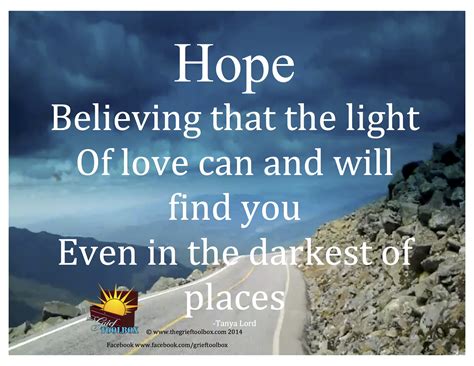 Hope In Dark Places The Grief Toolbox