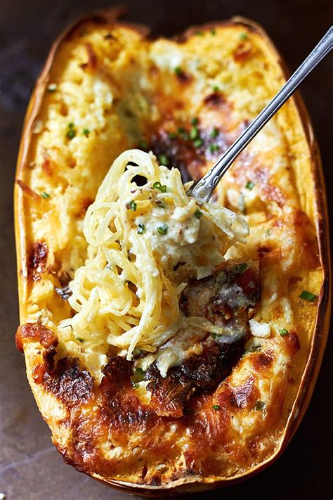 Baked Four Cheese Garlic Spaghetti Squash Eatwell101 Great Journey