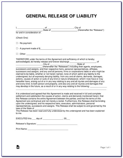 auto accident release  liability form california form resume