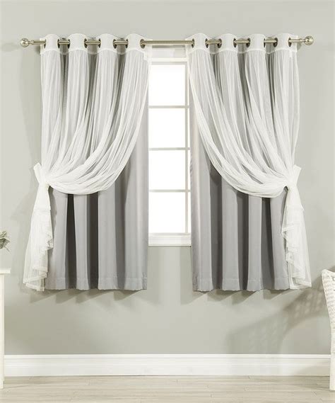 Look At This Gray Tulle Blackout Short Curtain Panel Set Of Four On
