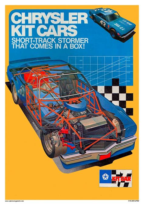 Vintage Reproduction Racing Poster Chrysler Kit Cars Stock Car Etsy