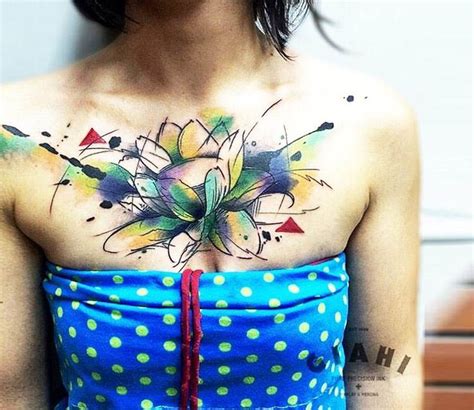 Lotus Flower Tattoo By Live2 Tattoo Post 19756 Tattoos Chest
