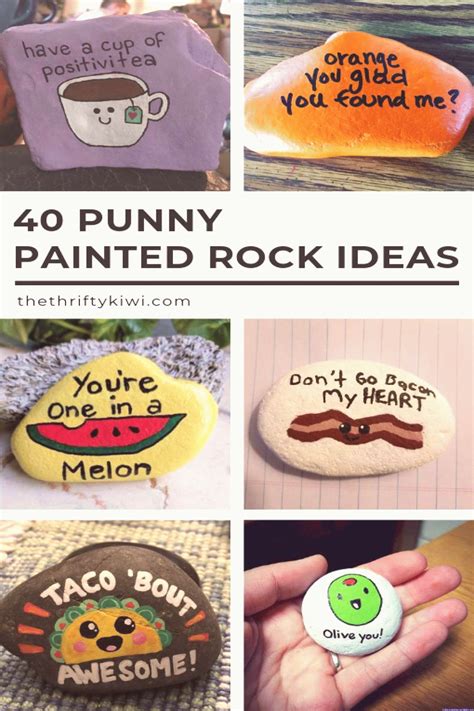 40 Punny Painted Rocks Just For Pun Funny Ideas To Try The Thrifty Kiwi