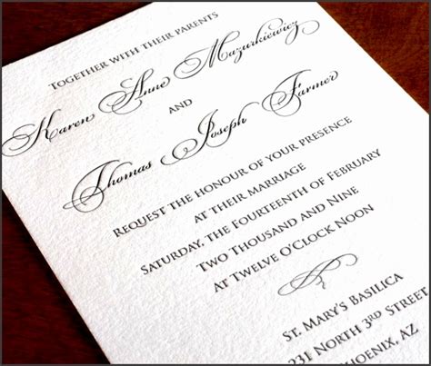 9 Formal Wedding Invitation Wording Make