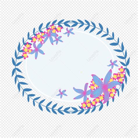 Flower Round Frame Round Flowers Japanese Round Flower Frame Png Picture And Clipart Image