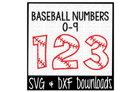 Download Baseball Numbers Cut File By Corbins SVG | TheHungryJPEG.com
