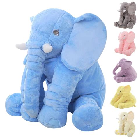 Large Plush Elephant Toy Kids Sleeping Back Cushion Elephant Doll Pp
