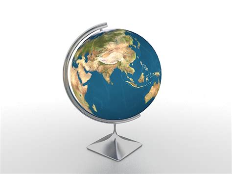Educational World Globe 3d Model 3ds Max Files Free Download Modeling