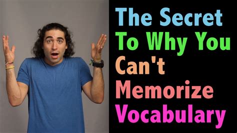The Secret To Memorizing Vocabulary Words Language Hack Youtube